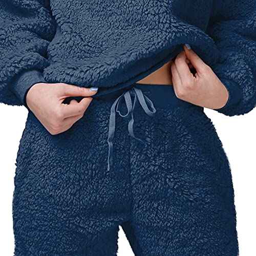 FOCO NCAA womens College Team Logo Sherpa Lounge Shirt Pants Set