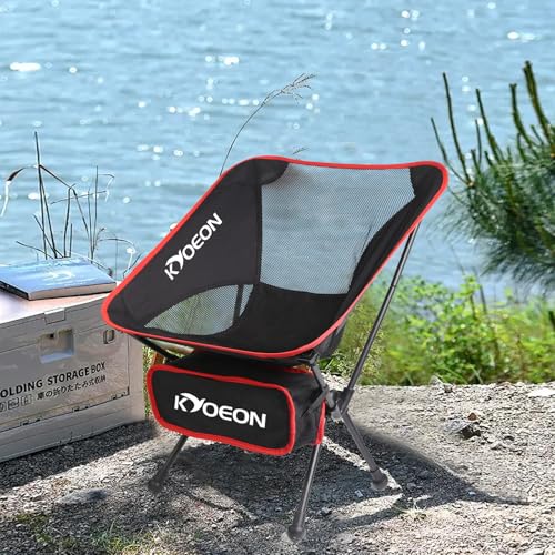 KYOEON Portable Camping Chair, Ultralight Durable Foldable Chair for Outdoor Camp,Travel, Beach, Picnic, Garden, Sport Stu...