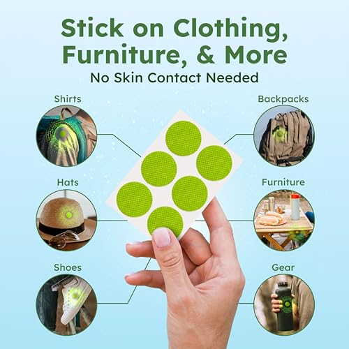 BugMD Squito Stickers Mosquito Repellent Patch for Adults (234 Stickers), Safe & Effective Insect Repellent Patches for To...