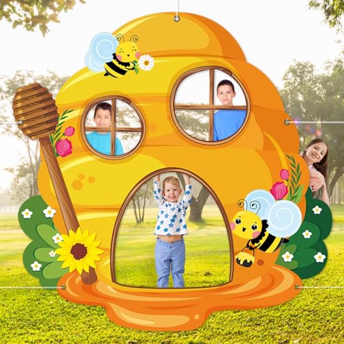 Large Honeycomb Shaped Photo Prop Selfie Frame Bee Theme Party Decor Honey Bee Photo Booth Props Honeycomb Backdrop Banner...