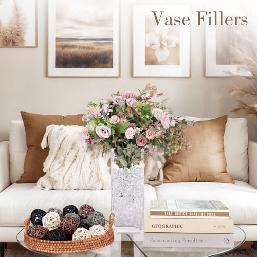 DomeStar Fake Ice, 150PCS Fake Diamonds, Plastic Diamonds Acrylic Rocks Vase Fillers for Centerpieces Wedding Party Table ...