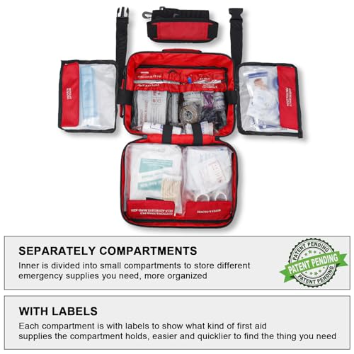 Poygik Premium 420 Piece Large First Aid Kit for Home, Car, Travel, Camping, Truck, Hiking, Sports, Office, Vehicle & Outd...