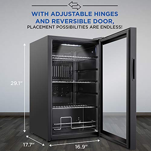 Ivation 101 Can Beverage Refrigerator , Freestanding Ultra Cool Mini Drink Fridge , Beer, Cocktails, Soda, Juice Cooler fo...