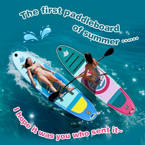 AISUNSS 11' x 34'' SUP Board All Around Board Premium SUP, Yoga Board with SUP Accessories Include Non-Slip mat, Waterproo...