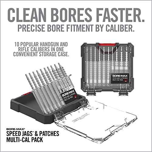 Real Avid Bore Max Speed Jags and Patches Multi Cal Pack ? 10 Jags and 500 Patches for Faster Bore Cleaning with Deeper Surface Contact and Long Lasting Nickel Plated Fit for Handgun & Rifle Calibers