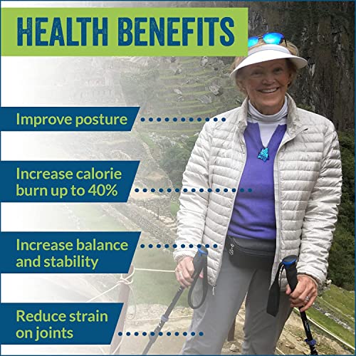 York Nordic Ultralight Folding Walking Poles - Travel Ready - with Rubber Feet, Baskets, and Bag