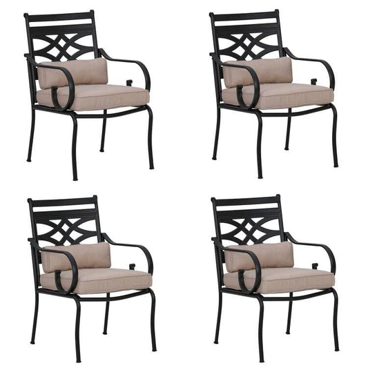 Sophia and William Patio Dining Chairs Set of 4, Outdoor Metal Armchairs, Outdoor Dining Chairs