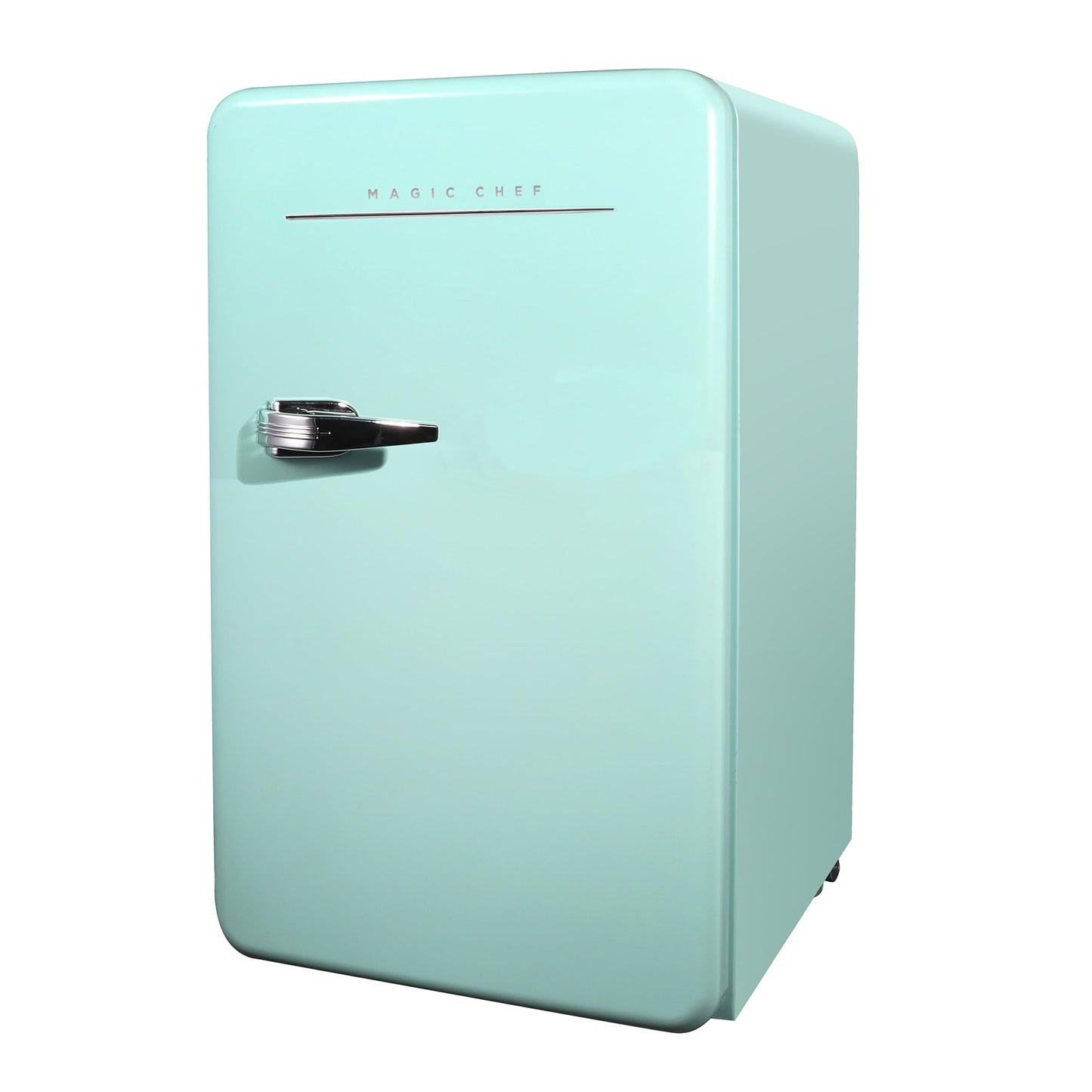 Magic Chef 17.5 in. 3.2 cu.ft. Retro Mini Refrigerator in Mint Green, without Freezer