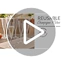 US Acrylic Plastic Reusable Champagne Flute (Set of 12) Clear 5oz Stems | BPA-Free, Shatterproof, Made in USA | Top-Rack D...