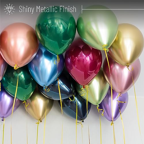 Mr. Pen- Metallic Balloons, 12 Inch, 54 Pack, 9 Colors, Balloons for Birthday Party