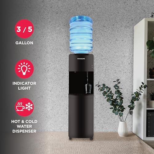 Frigidaire EFWC498 - Top Loading Cooler Dispenser -Hot & Cold Water - Child Safety Lock - Innovative Slim & Sleek Design, ...