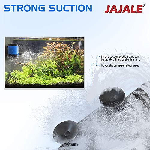 JAJALE 80 GPH Submersible Water Pump - Adjustable Quite Aquariums, Fountains, Hydroponics, and Pond Pump, 2.25 ft Lift, 4.5W