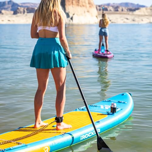 iROCKER Cruiser 7.0 Inflatable Stand Up Paddle Board Premium SUP and Accessories - Beginner Friendly - Extra Wide Base - T...