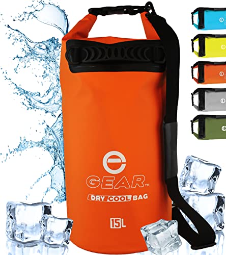 Enthusiast Gear Floating Cooler Bag Roll Top Insulated Dry Backpack – Leak Proof, Collapsible, Waterproof Cooler with Padd...