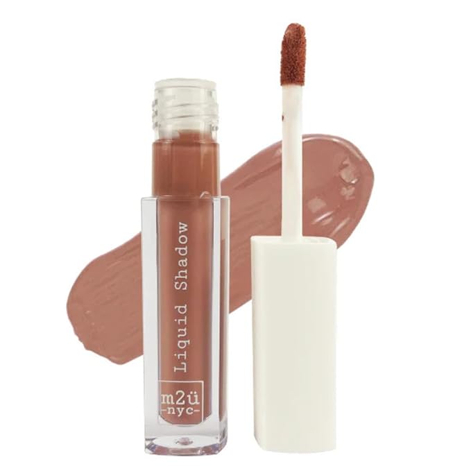 M2U NYC (Pink Mauve Liquid Eyeshadow – Quick Drying Liquid Eye Shadow with One Swipe Pigment Coverage – Long Lasting, Buildable & Blendable Crease Proof Formula – Matte Finish