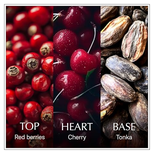 Chanson Cherry Hair & Body Mist for Women 2.5 fl oz (Pack of 1), Notes of Red Berries, Cherry, and Tonka, Women's Fragrance, Long Lasting, Everyday Fragrance, Travel Size