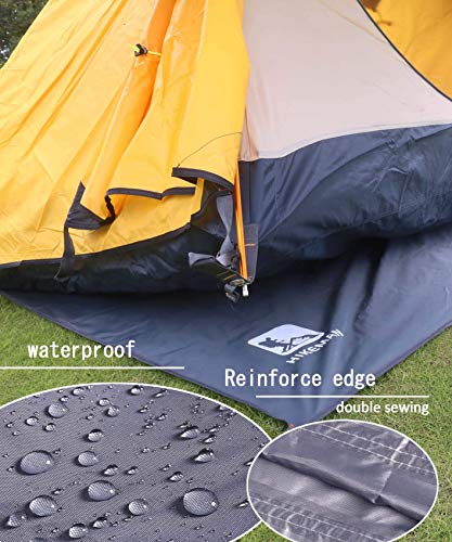 Hikeman Hexagonal Tent Footprint,1-4 Person Ultralight Waterproof Tent Tarp Ground Sheet Mat with 6 Tent Stakes for Campin...