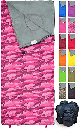 REVALCAMP Sleeping Bag Indoor & Outdoor Use. Great for Kids, Boys, Girls, Teens & Adults. Ultralight and Compact Bags are ...