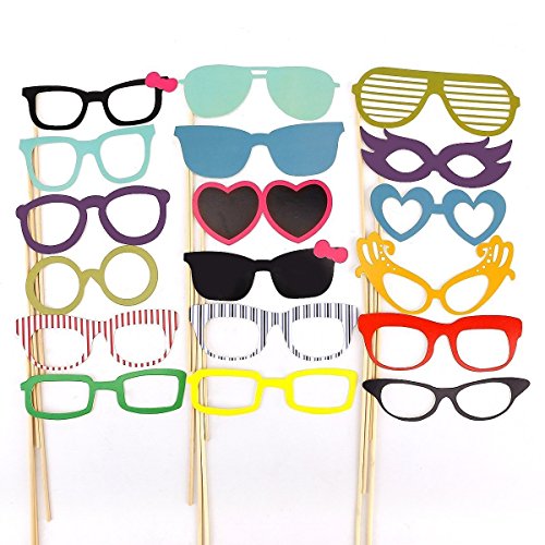 Tinksky Photo Booth Props 60 piece DIY Kit for Wedding Party Reunions Birthdays Photobooth Dress-up Accessories & Party Fa...
