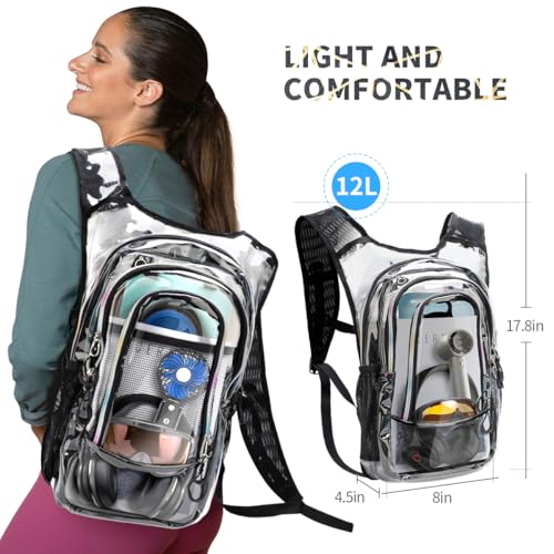 Coolfel Hydration Pack, Hydration Backpack with 2L Hydration Bladder, Festival Essential Water Backpack, Lightweight Hydra...