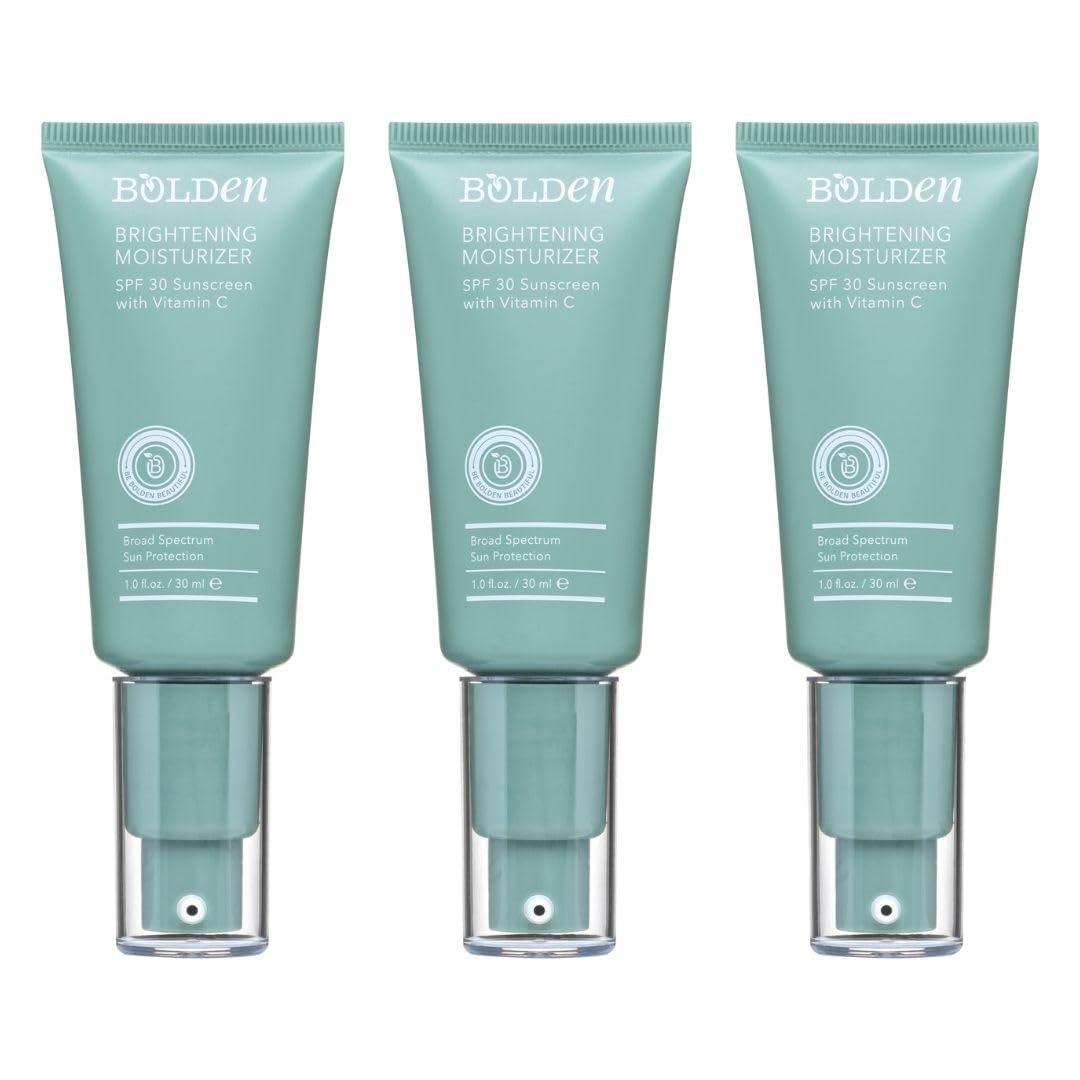 BOLDEN SPF 30 Brightening Face Moisturizer with Vitamin C | Broad Spectrum UVA/UVB Sunscreen | Applies Clear without Chalky Resi