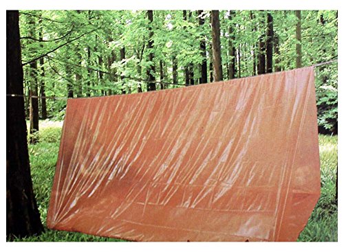 Orange 8' x 6' 11 OZ TUBE TENT - Camping, Backpacking or Backyard Sleep Overs