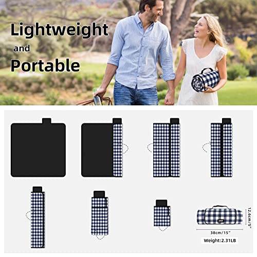 ZAZE Picnic Blankets Machine Washable, 80''x80'' Extra Large Waterproof Sandproof Foldable Compact Beach Blanket, Oversize...