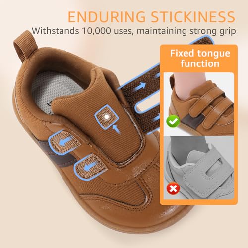 STQ KIDS Toddler Wide Toe Box Shoes:Boys Barefoot Shoes Kids Walking Shoes Boy Sneakers Non-Slip Zero Drop Shoes,Toddler F...