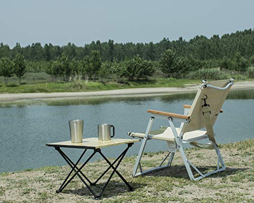 iClimb 1 Folding Table and 1 Anti-Sinking Large Feet Chair Bundle, Ultralight Compact for Single Person Outdoor Backpackin...