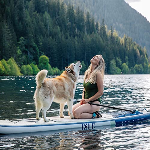 ISLE Megalodon Inflatable Stand Up Paddle Board & iSUP Bundle Accessory Pack - Up to 1,050 lbs Capacity — Durable, Lightwe...