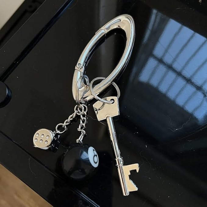 Heavy Duty Oval Keychains with Keyring, Ultra-Durable Zinc Alloy Spring Key Ring, Perfect for Camping, Hiking, Travel, Sur...