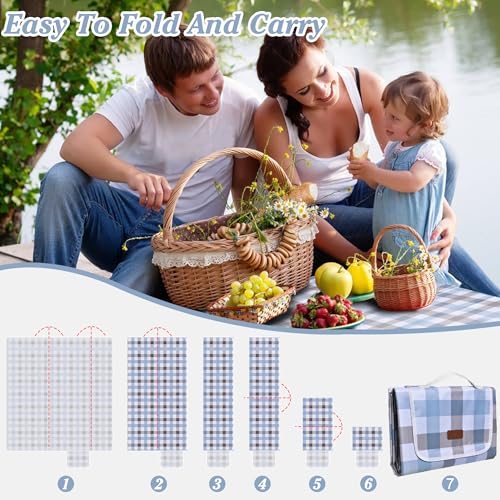 ALLBFENG 80"x60" Waterproof Sandproof Picnic Mat - Portable Foldable Outdoor Blanket for Beach, Park, Travel & Indoor Use...