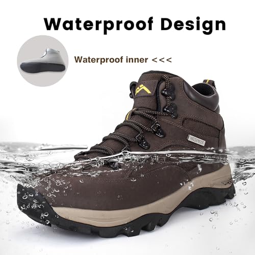 CC-Los Men's Waterproof Hiking Boots Outdoor Relaxed Fit Lightweight Size 7-13.5