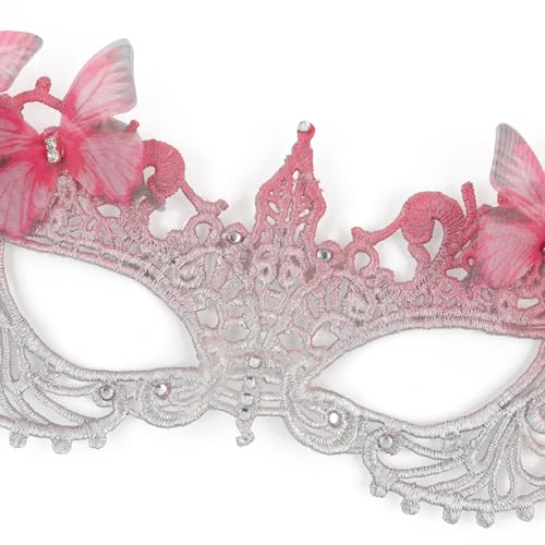 LATIMOON Halloween Lace Masquerade Masks for Women - 1920s Butterfly Antique Mask for Men Carnival Party Mardi Gras Party
