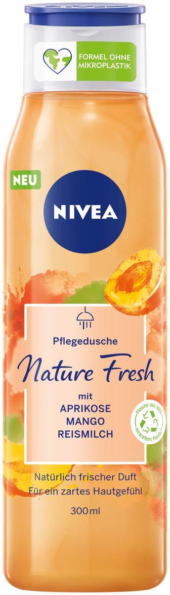 NIVEA Fresh Blends Apricot (300 ml), Shower Gel with Refreshing Apricot Scent, Shower Gel for Women, Vegan Shower Gel with Fruit