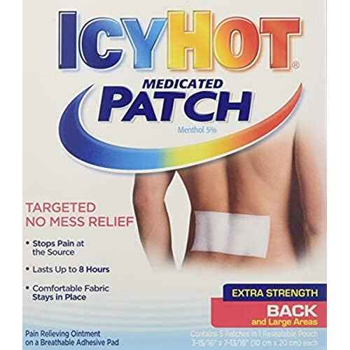 Icy Hot Medicated Patch, Large, 5 Count (Pack of 6) (30 Patches) (Extra Strength) ? Packaging may vary