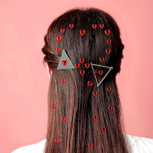 264Pcs Heart Face Gems Love Gems, Self-Adhesive Face Jewels Rhinestones 5/7/10 mm DIY Face Gems Stick on, Valentine Makeup...