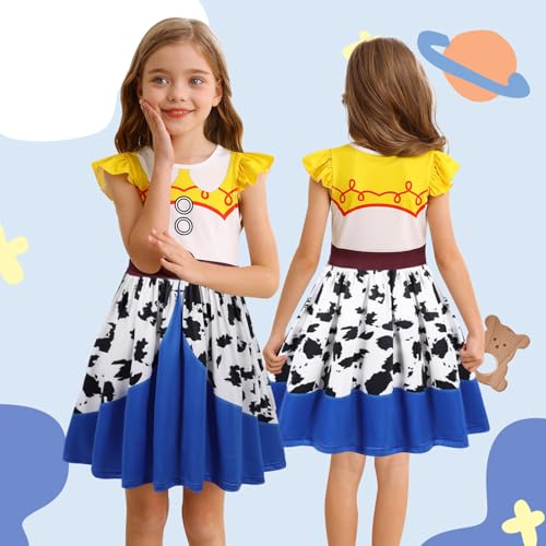 Sukyfecde Cowgirl Costume Girls Toddler Princess Dress up Birthday Outfits Halloween Role Play Clothes