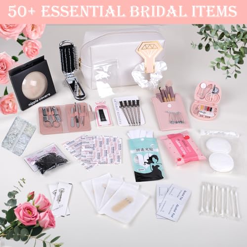 Emergency Kit for Women – Mini Emergency Kit with 50+ Essentials, Bridal & Wedding Day Survival Kit, Travel Safety Kit, Co...