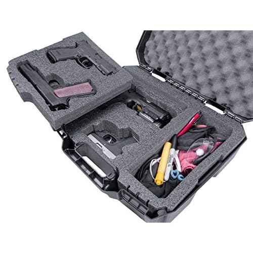 Case Club Pre-Cut 4 Pistol & Accessory Carrying Case
