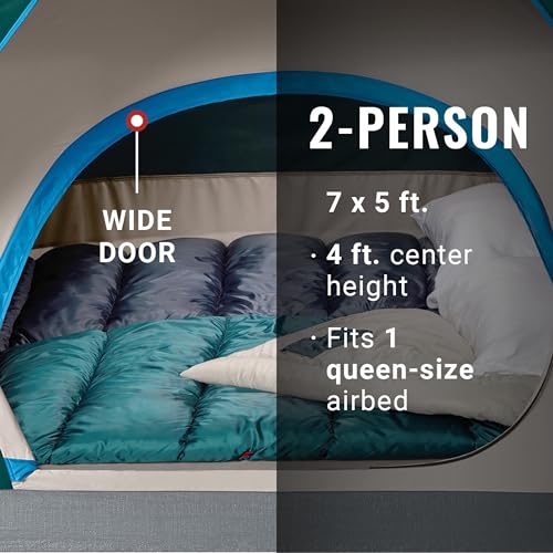 Coleman Skydome Tent with 5 Minute Setup, 2/4/6/8-Person Weatherproof Tent with Rainfly & Carry Bag, 20% More Headroom Tha...