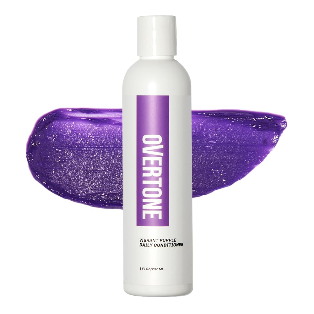 Overtone Daily Color Depositing Conditioner for All Hair: 8oz Temporary Coloring Conditioner with Shea Butter & Coconut Oil, Ref