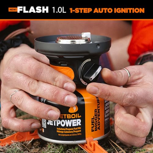 Jetboil Flash 1.0L Portable Fast Boil Stove for Camping and Backpacking with 1-Step Auto Ignition, New for 2025, Propane/I...