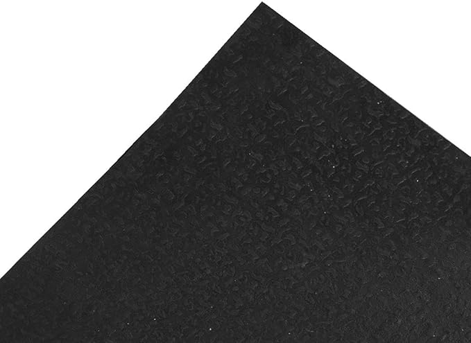 Sweet Home Stores Indoor/Outdoor Rug Ribbed Waterproof Design Multi-Purpose Rubber Mat, Perfect for Kitchens, Entryways, Living Rooms, Office, 3' x 5', Black
