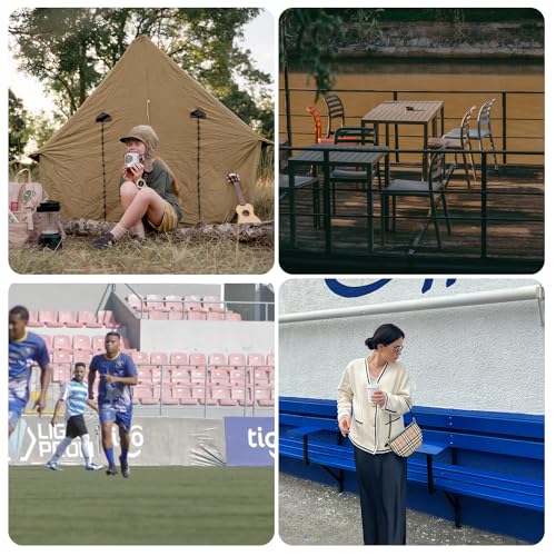 Sutekus Stadium Seat Cushion Waterproof Nylon Portable Bleacher Cushion Ultralight Seat Padding with Back Support for Spor...