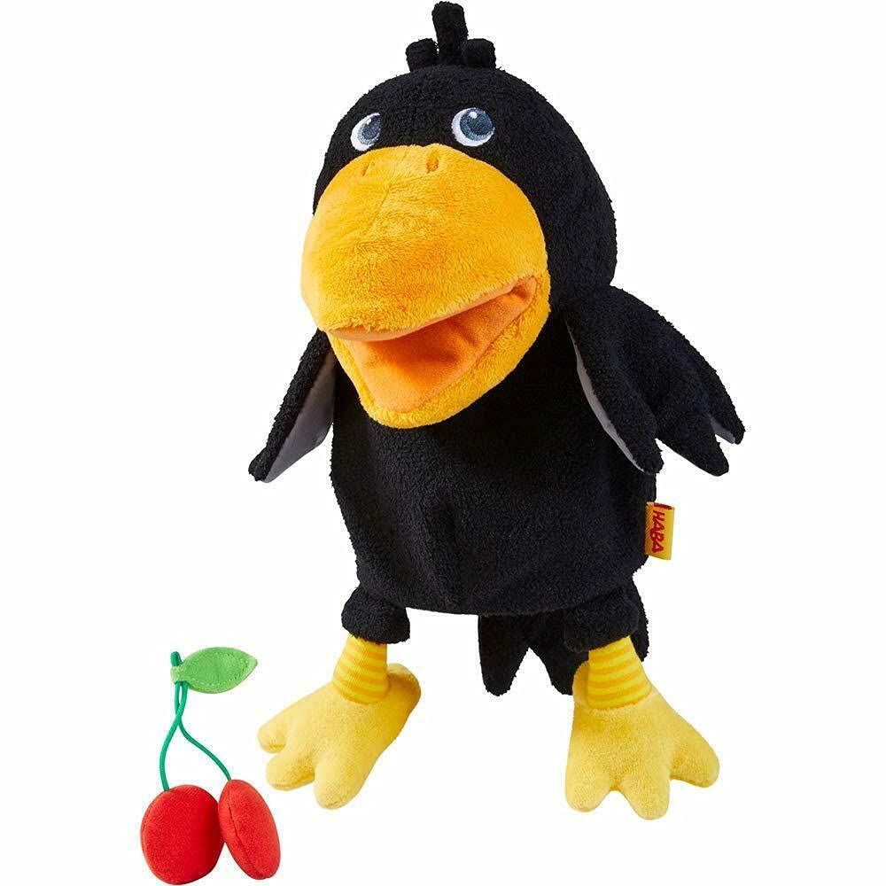 HABA Glove Puppet Eat it Up Dragon - Hand Puppet That Eats Small Objects, Perfect Toddler Toys for Ages 2-4, Sensory Hand Puppets, Preschool Toys