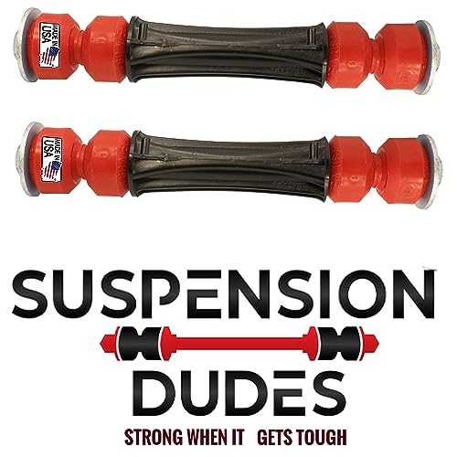 Suspension Dudes 4PC Front Sway Bar Stabilizer Link Kit + CODE RED EXTREME Bushing Kit FITS Escalade, Silverado, Avalanch...