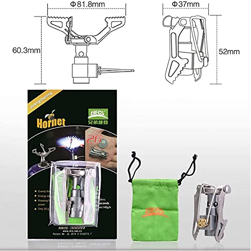 BRS -3000T Backpacking Stove Camping Portable Propane Butane Stove Mini Stove for Outdoor Travel Mountaineering Cooking (2...