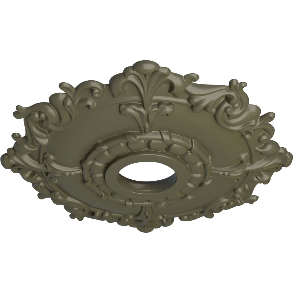 Ekena Millwork Cm18Rlptf Riley Ceiling Medallion, Painted Turtle