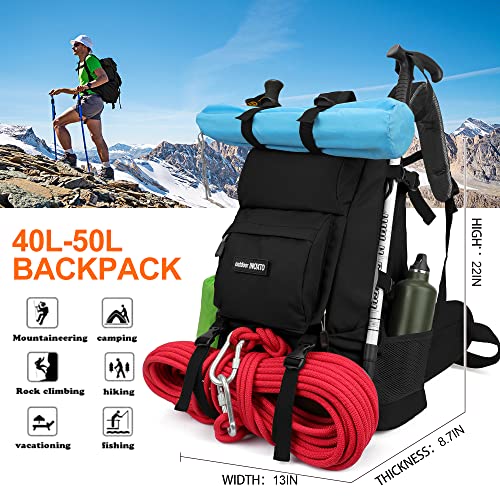 INOXTO 35L/40L Hiking Backpack, Camping Backpack with Waterproof Rain Cover for Men, Outdoor Sport Travel Daypack for Clim...